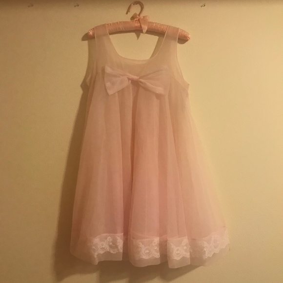 Vintage Perry Small Blush Pink Babydoll Nightgown - Picture 2 of 5